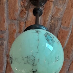 Seledynowa lampa secesyjna